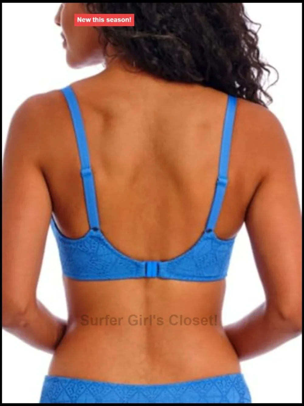 Underwire Sweetheart Bikini Top Padded Cups Adjustable Straps Crochet Overlay